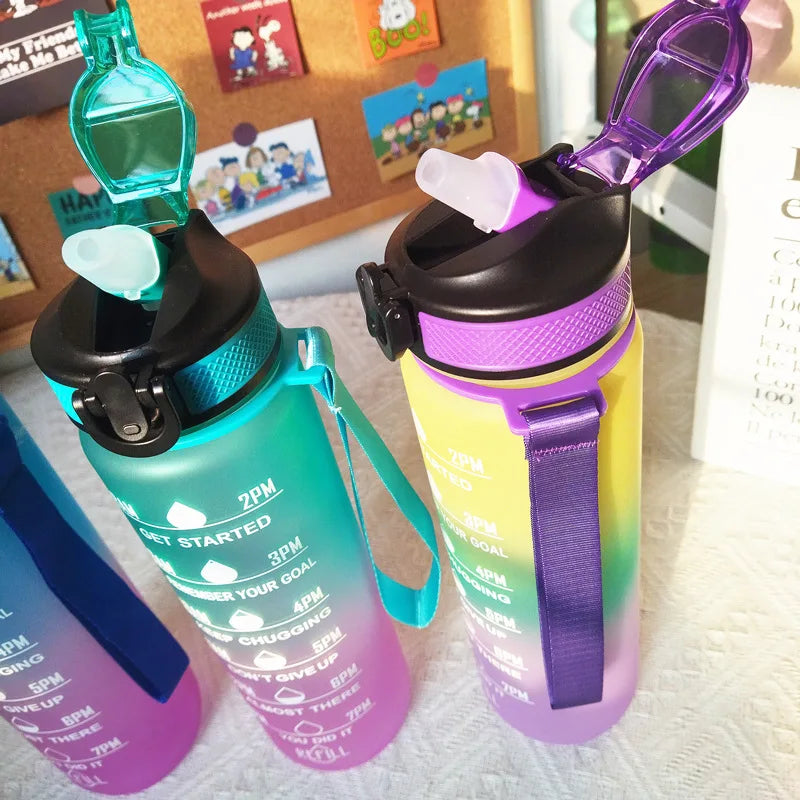 1L Leakproof Motivational Water Bottle