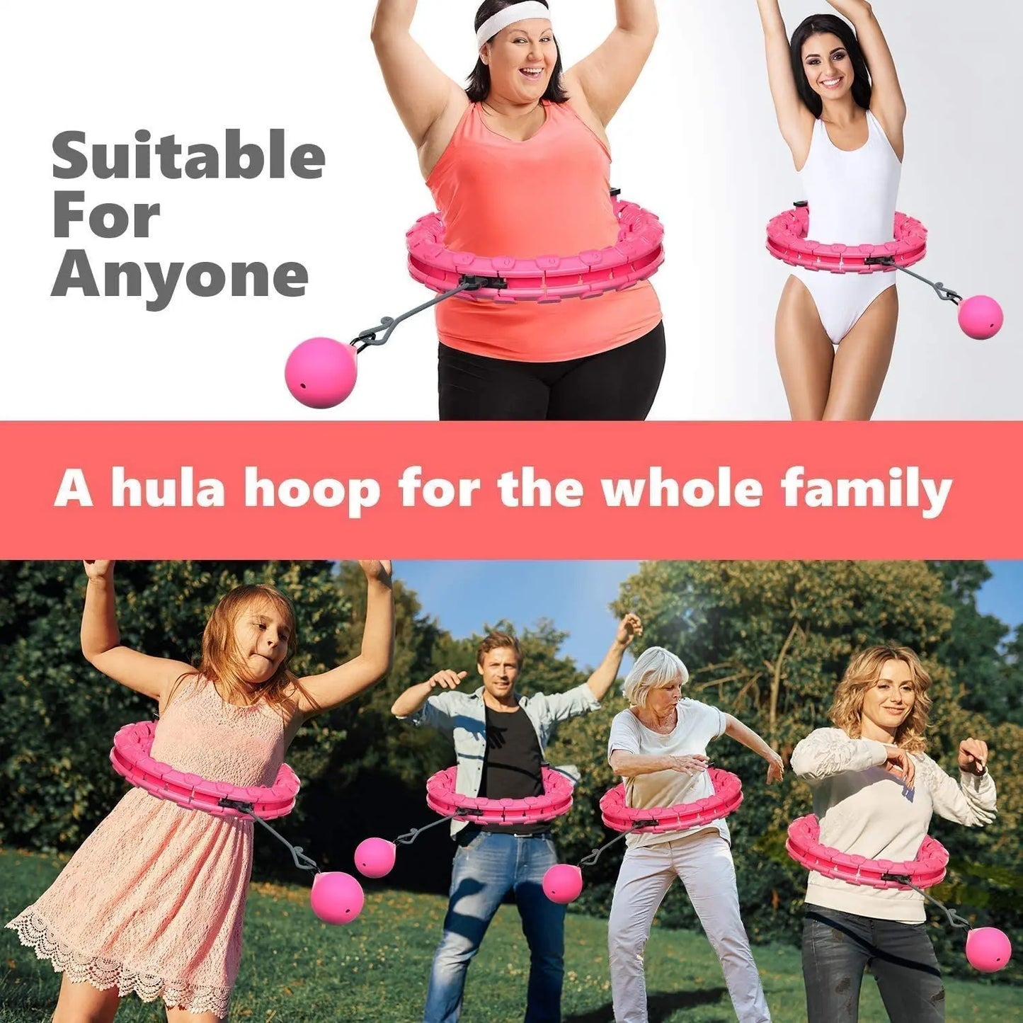 Adjustable Weighted Fitness Hoop